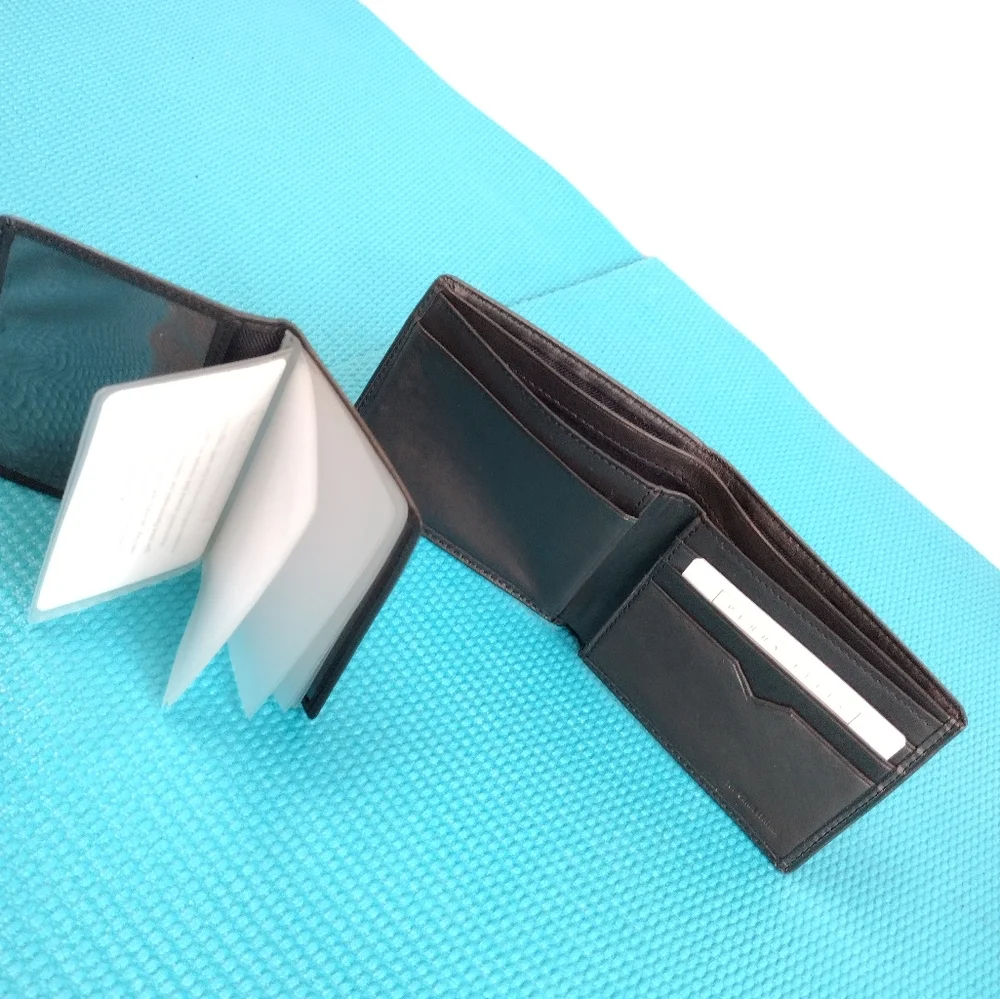 NEW Perry Ellis Men's Leather Bi-fold Wallet - Black